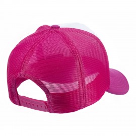Boné Trucker Poliéster Pink com frente Branca - Cód 220