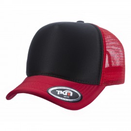 Boné Trucker Poliéster Vermelho com frente Preta - Cód 234