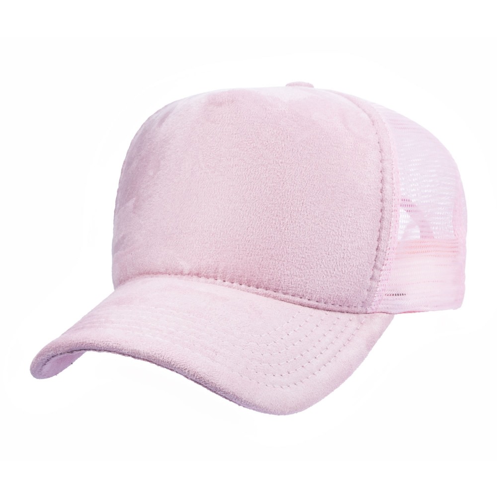 Boné Trucker Camurça Rosa - Cód 484